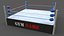 3D PBR Modular Professional Wrestling Rings 18ftx18ft model