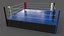 3D PBR Modular Professional Wrestling Rings 18ftx18ft model