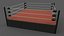 3D PBR Modular Professional Wrestling Rings 18ftx18ft model