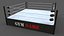3D PBR Modular Professional Wrestling Rings 18ftx18ft model