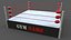 3D PBR Modular Professional Wrestling Rings 18ftx18ft model