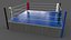 3D PBR Modular Professional Wrestling Rings 18ftx18ft model