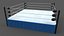 3D PBR Modular Professional Wrestling Rings 18ftx18ft model