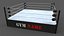 3D PBR Modular Professional Wrestling Rings 18ftx18ft model