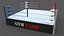 3D PBR Modular Professional Wrestling Rings 18ftx18ft model
