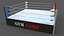 3D PBR Modular Professional Wrestling Rings 18ftx18ft model