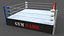 3D PBR Modular Professional Wrestling Rings 18ftx18ft model