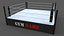 3D PBR Modular Professional Wrestling Rings 18ftx18ft model