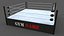 3D PBR Modular Professional Wrestling Rings 18ftx18ft model