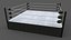 3D PBR Modular Professional Wrestling Rings 18ftx18ft model