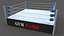 3D PBR Modular Professional Wrestling Rings 18ftx18ft model