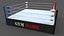 3D PBR Modular Professional Wrestling Rings 18ftx18ft model