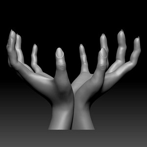 bowl hand print idea 3D model