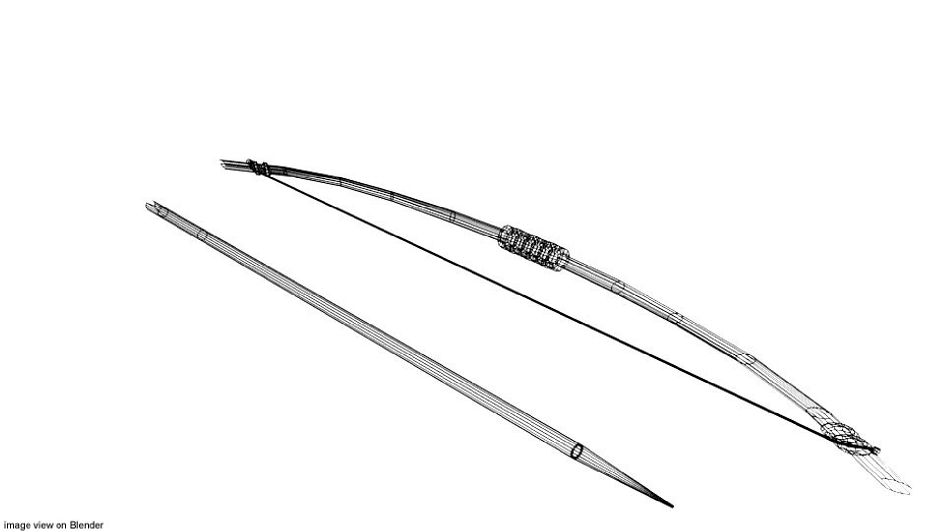 arrow bow longbow 3D model https://p.turbosquid.com/ts-thumb/6F/tfNPat/T32b2clv/bowarrowlongbow4/jpg/1526890670/1920x1080/fit_q87/739e0221ff2369e261b9b611f439ce6fc9f18943/bowarrowlongbow4.jpg