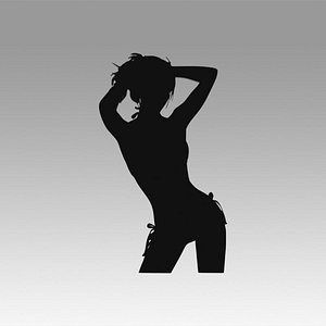 Girl logo lasercut