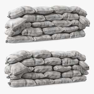 Polypropylene Sandbag Barricade Dirty
