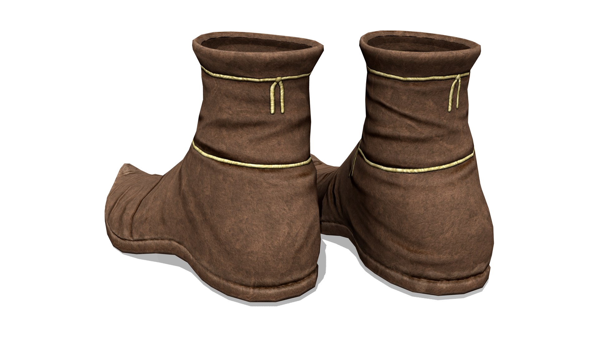 3D Model Medieval Green Tavern Waitress Shoes - TurboSquid 1903229