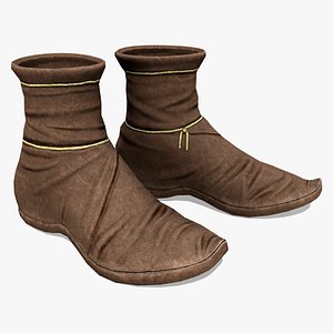 3D model Medieval Green Tavern Waitress Shoes