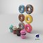 Detailed Donuts And Cupcakes Collection