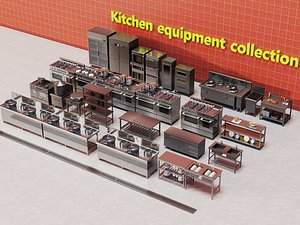 Commercial Cooking Ranges Set 3D model