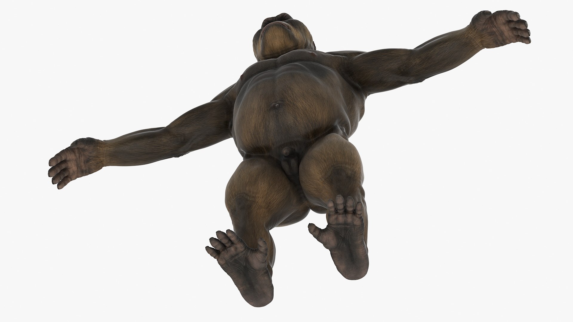 3D Big Ape Gigantopithecus Rigged For Maya - TurboSquid 2425619