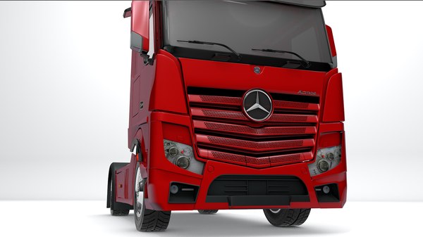 3D mercedes benz actros red model - TurboSquid 1559647