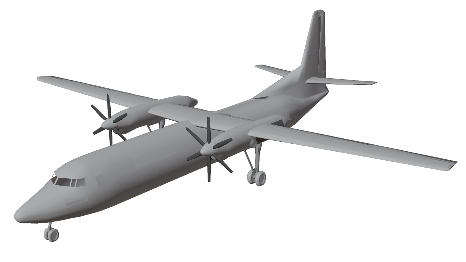 Fokker F-60 3D Model - TurboSquid 2243461