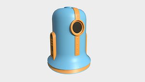 Old Diving Helmet C09 Blue Cartoon - Character Design Fashion 3D model