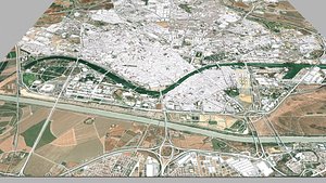 3D Cityscape Seville Spain