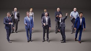 3D model New collection of people x 10 14