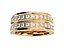 PSJM001V12VD-CURVY INSIDE SHANK-3DM Aliança de casamento para homens e mulheres 9 mm de largura Design-PSJM001V12VD 3D p
