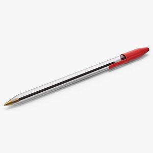 3D Opened Red Pen model