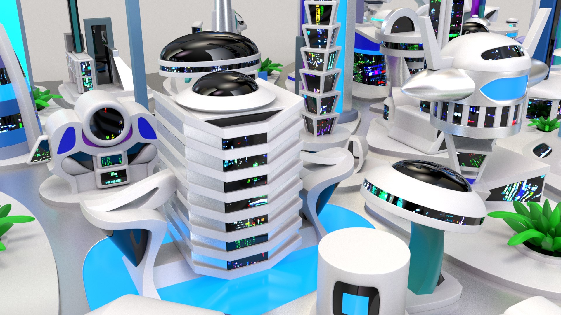 Metaverse Cyber District X1 3D Model - TurboSquid 1968865