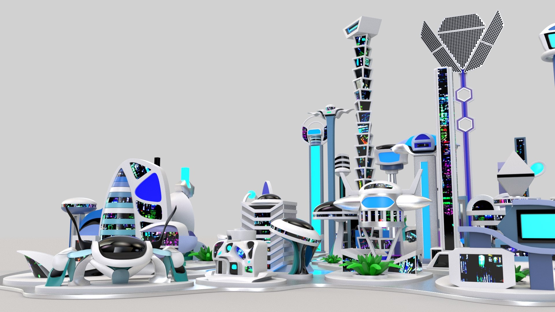 Metaverse Cyber District X1 3D Model - TurboSquid 1968865