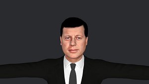 John F Kennedy  Hyper Realistic Full Body Fully Rigged 3D Character 3D model