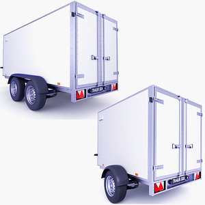 Enclosed Cargo Trailers v1 3D model