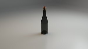 Champagne Bottle 3D