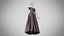 Robe 08 en velours gris avec motif