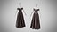Robe 08 en velours gris avec motif
