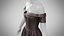 Robe 08 en velours gris avec motif
