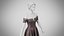 Robe 08 en velours gris avec motif