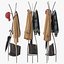 Modern Metal Solid Coat Rack 3D model