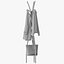 Modern Metal Solid Coat Rack 3D model