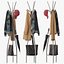 Modern Metal Solid Coat Rack 3D model