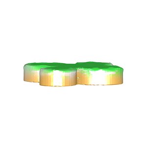 3D model flower gren yellow 3d