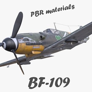 BF-109 German fighter PBR materials