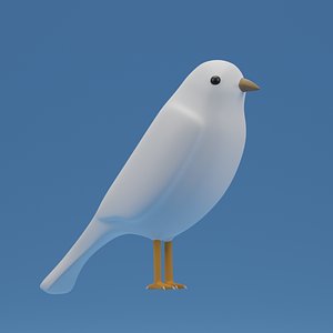 Cartoon Cute Bird Sparrow