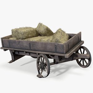 Broken Cart with Haystacks