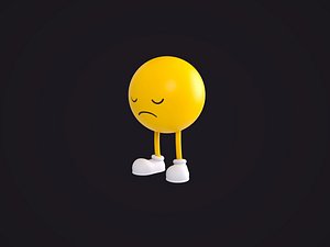 Sad Emoji Character