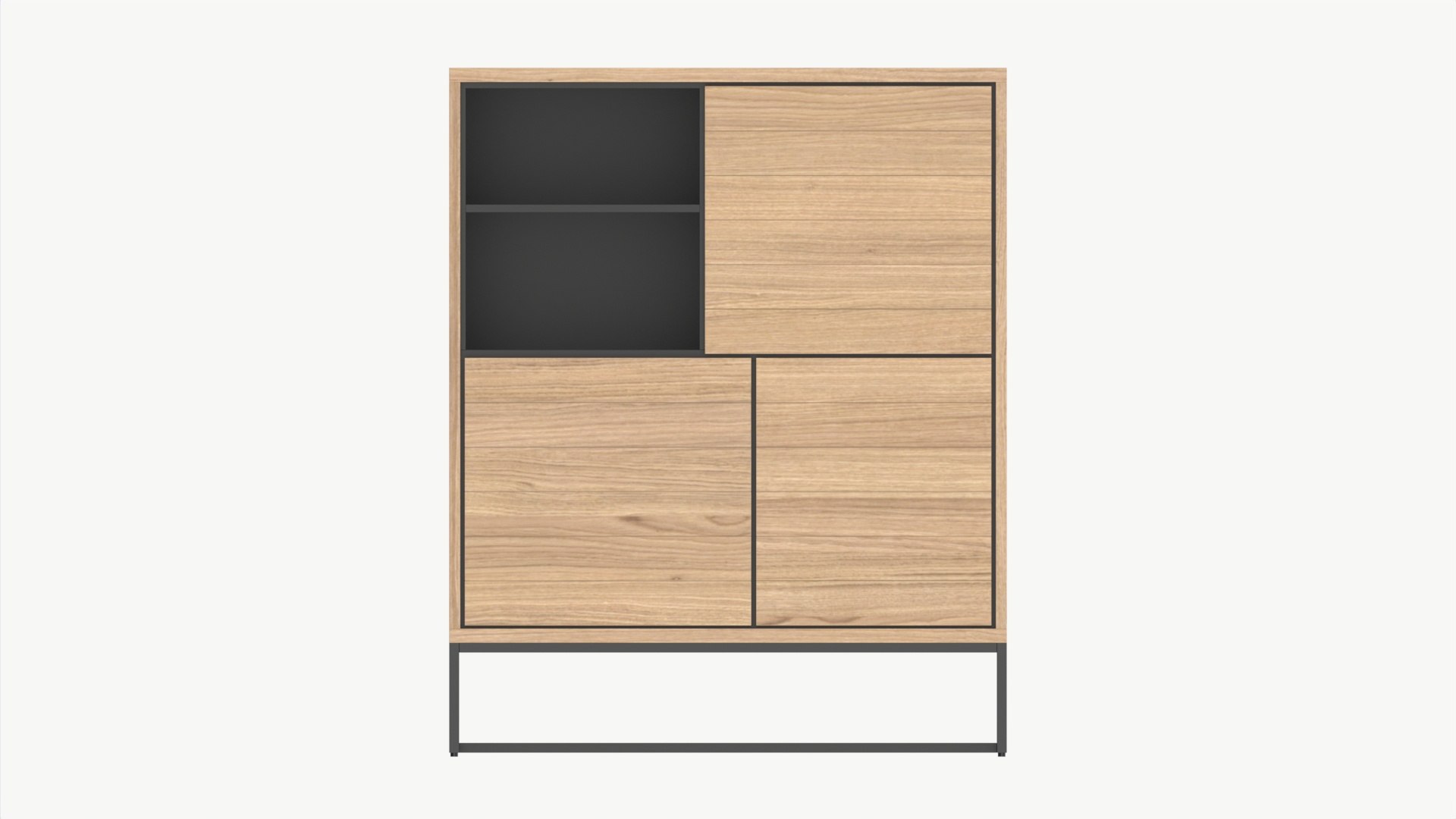 Cabinet With Shelves 02 3D Model - TurboSquid 1968307